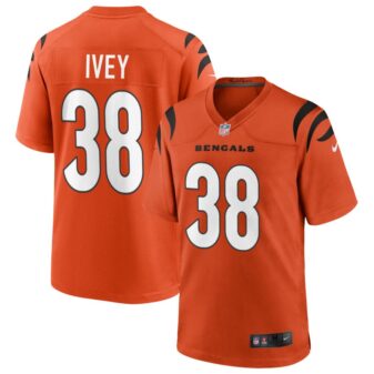 DJ Ivey Men's Nike Orange Cincinnati Bengals Alternate Game Custom Jersey