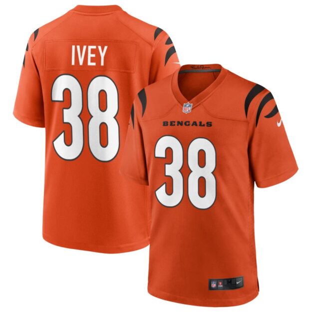 DJ Ivey Men's Nike Orange Cincinnati Bengals Alternate Game Custom Jersey