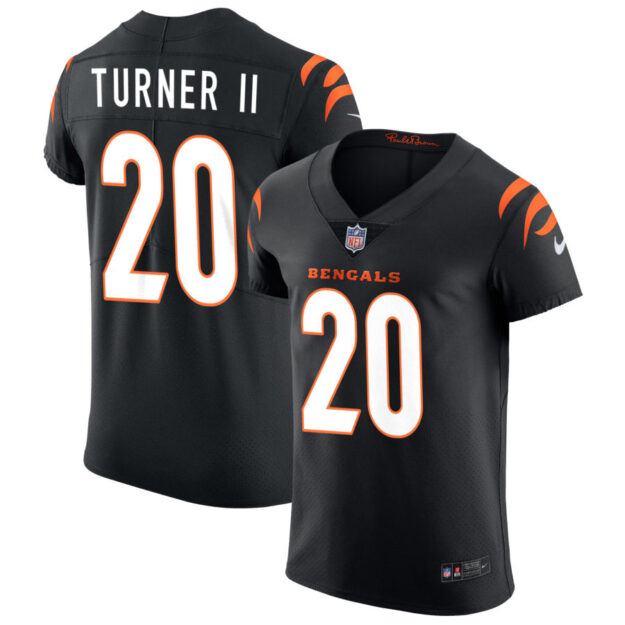 DJ Turner II Men's Nike Black Cincinnati Bengals Vapor Elite Custom Jersey