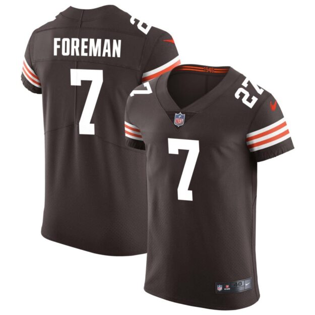 D'Onta Foreman Men's Nike Brown Cleveland Browns Vapor Elite Custom Jersey