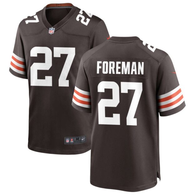 D'Onta Foreman Men's Nike Cleveland Browns Brown Custom Game Jersey