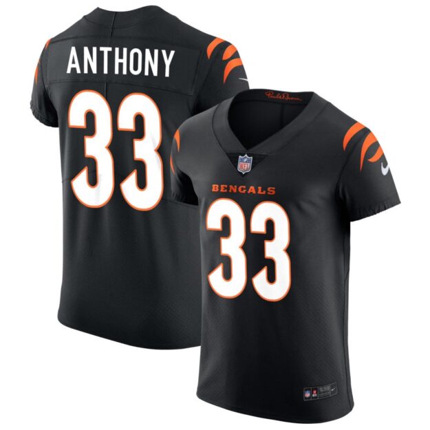 Daijahn Anthony Men's Nike Black Cincinnati Bengals Vapor Elite Custom Jersey