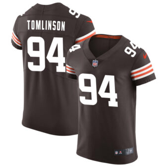 Dalvin Tomlinson Men's Nike Brown Cleveland Browns Vapor Elite Custom Jersey