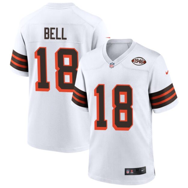 David Bell Men's Nike White Cleveland Browns 1946 Collection Alternate Custom Jersey