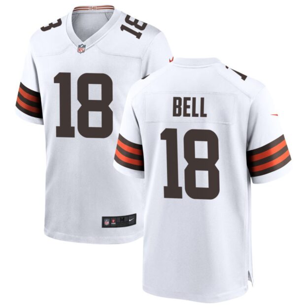 David Bell Men's Nike White Cleveland Browns Custom Game Jersey