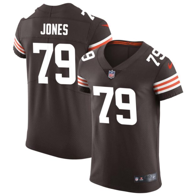 Dawand Jones Men's Nike Brown Cleveland Browns Vapor Elite Custom Jersey