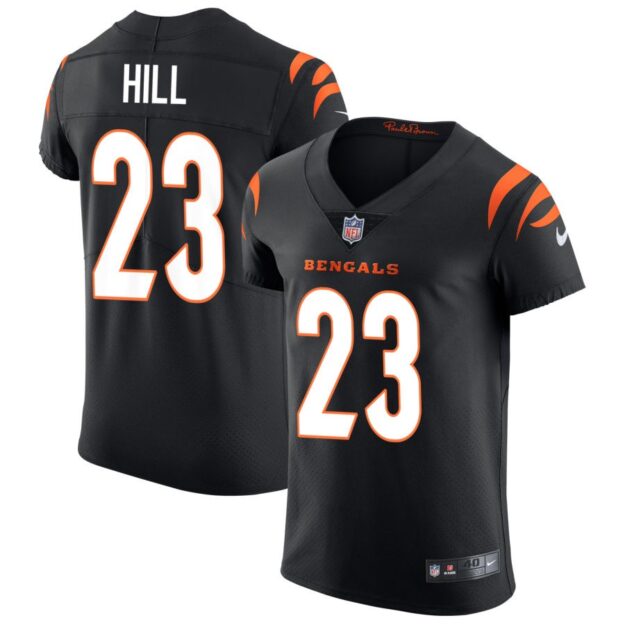 Dax Hill Men's Nike Black Cincinnati Bengals Vapor Elite Custom Jersey