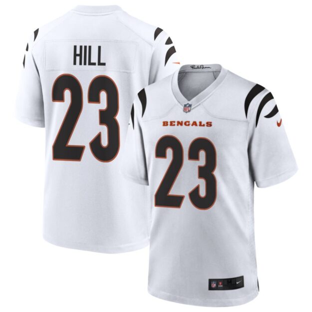 Dax Hill Men's Nike White Cincinnati Bengals Game Custom Jersey