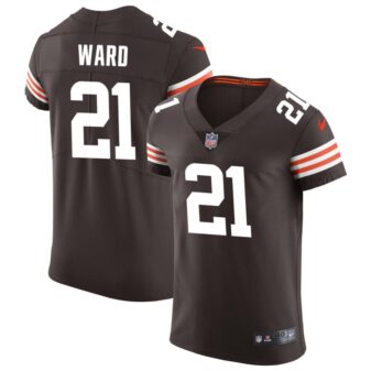 Denzel Ward Men's Nike Brown Cleveland Browns Vapor Elite Custom Jersey