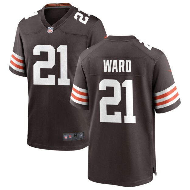 Denzel Ward Men's Nike Cleveland Browns Brown Custom Game Jersey