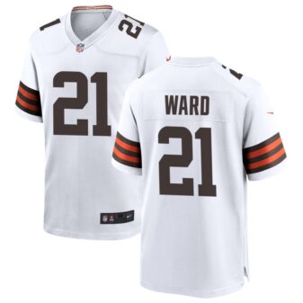 Denzel Ward Men's Nike White Cleveland Browns Custom Game Jersey