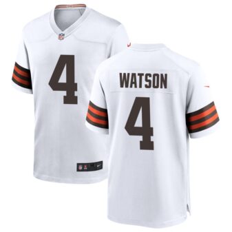 Deshaun Watson Men's Nike White Cleveland Browns Custom Game Jersey