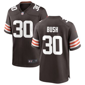 Devin Bush Men's Nike Cleveland Browns Brown Custom Game Jersey