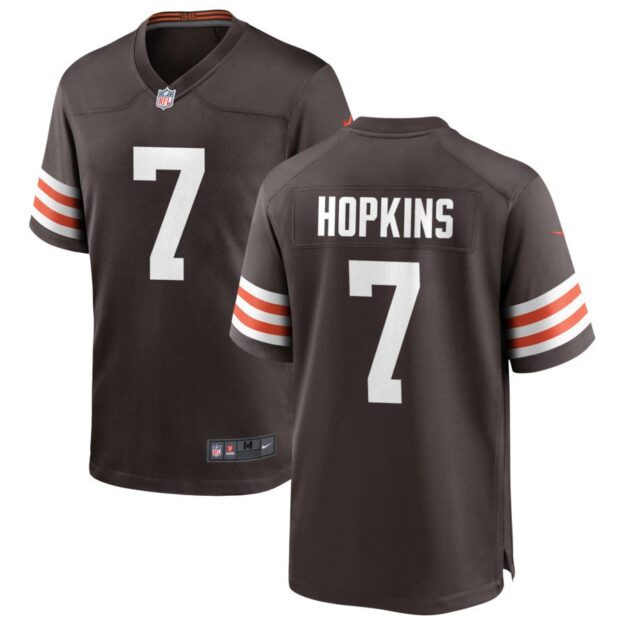 Dustin Hopkins Men's Nike Cleveland Browns Brown Custom Game Jersey