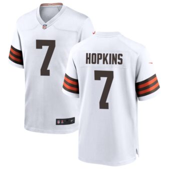 Dustin Hopkins Men's Nike White Cleveland Browns Custom Game Jersey