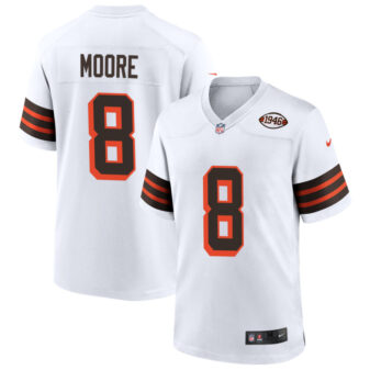 Elijah Moore Men's Nike White Cleveland Browns 1946 Collection Alternate Custom Jersey