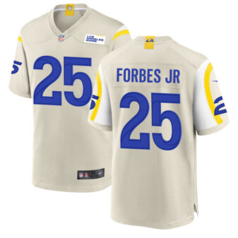 Emmanuel Forbes Jr Men's Nike Los Angeles Rams Bone Custom Game Jersey