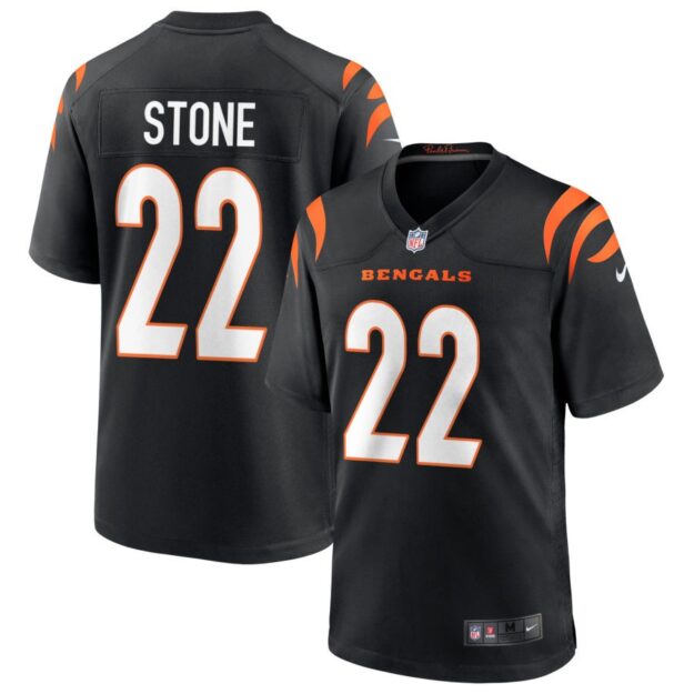 Geno Stone Men's Nike Black Cincinnati Bengals Game Custom Jersey