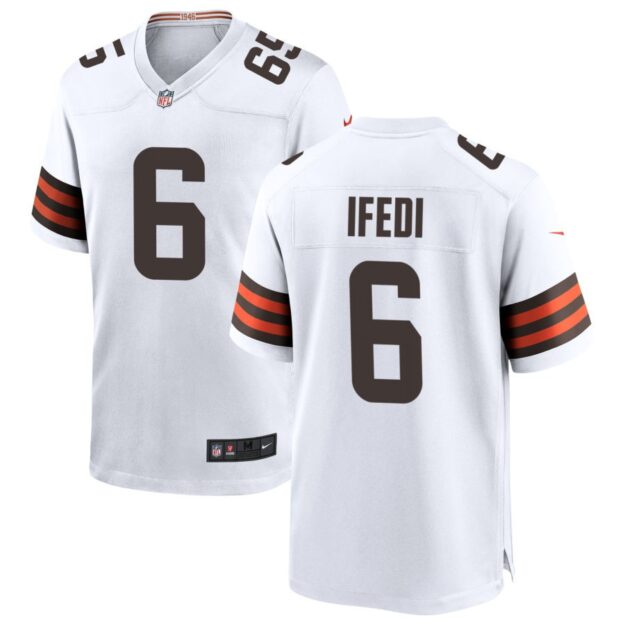 Germain Ifedi Men's Nike White Cleveland Browns Custom Game Jersey