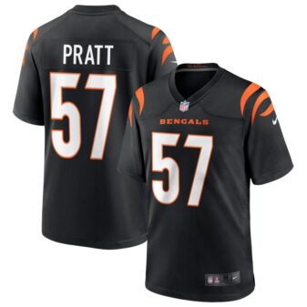 Germaine Pratt Men's Nike Black Cincinnati Bengals Game Custom Jersey