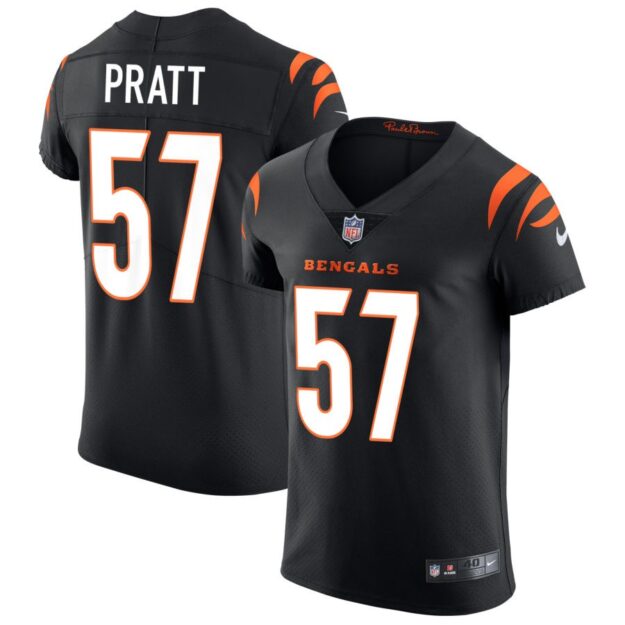 Germaine Pratt Men's Nike Black Cincinnati Bengals Vapor Elite Custom Jersey