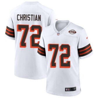 Geron Christian Men's Nike White Cleveland Browns 1946 Collection Alternate Custom Jersey