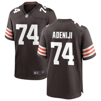 Hakeem Adeniji Men's Nike Cleveland Browns Brown Custom Game Jersey