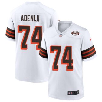 Hakeem Adeniji Men's Nike White Cleveland Browns 1946 Collection Alternate Custom Jersey