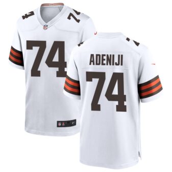 Hakeem Adeniji Men's Nike White Cleveland Browns Custom Game Jersey