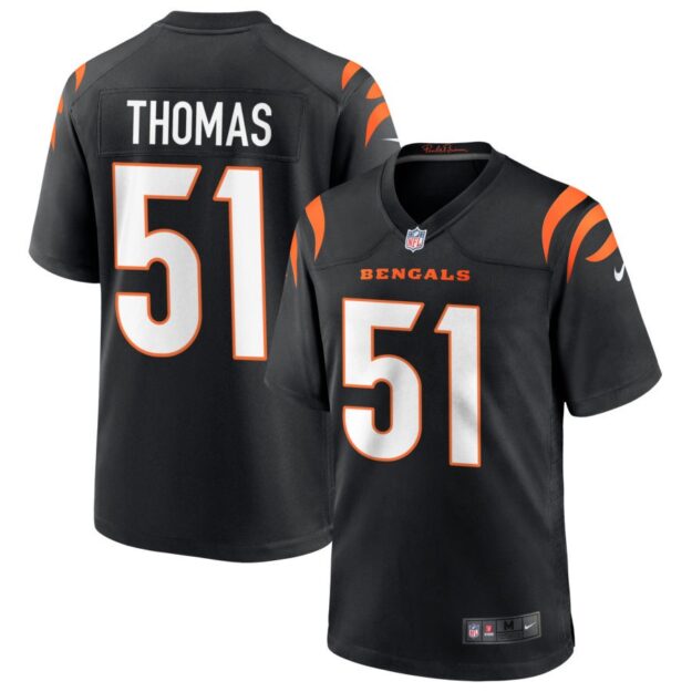 Isaiah Thomas Men's Nike Black Cincinnati Bengals Game Custom Jersey