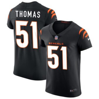 Isaiah Thomas Men's Nike Black Cincinnati Bengals Vapor Elite Custom Jersey