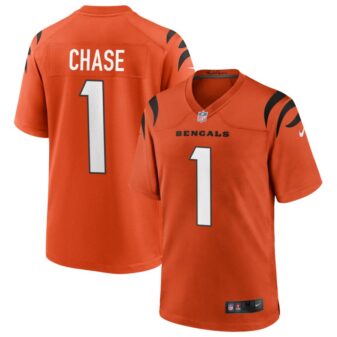 Ja'Marr Chase Men's Nike Orange Cincinnati Bengals Alternate Game Custom Jersey