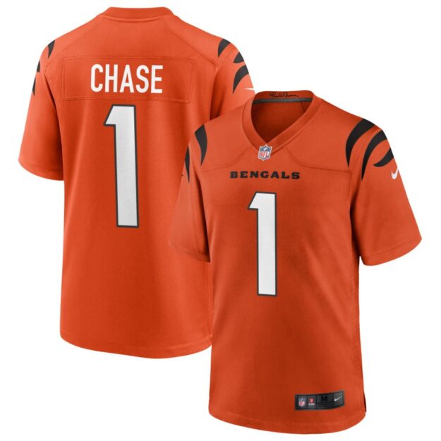 Ja'Marr Chase Men's Nike Orange Cincinnati Bengals Alternate Game Custom Jersey