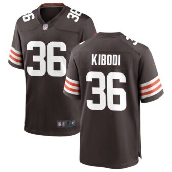 Jacob Kibodi Men's Nike Cleveland Browns Brown Custom Game Jersey