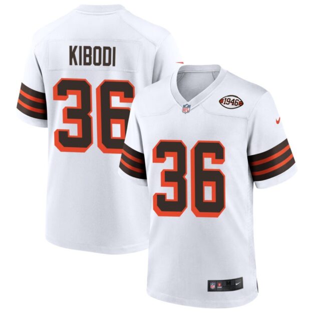 Jacob Kibodi Men's Nike White Cleveland Browns 1946 Collection Alternate Custom Jersey