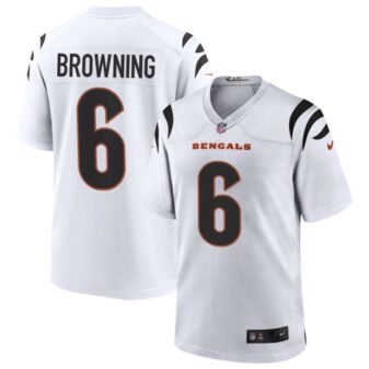 Jake Browning Men's Nike White Cincinnati Bengals Game Custom Jersey