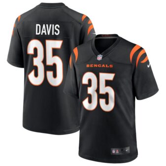 Jalen Davis Men's Nike Black Cincinnati Bengals Game Custom Jersey