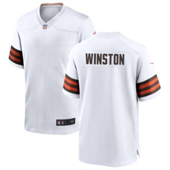 Jameis Winston Men's Nike White Cleveland Browns Custom Game Jersey