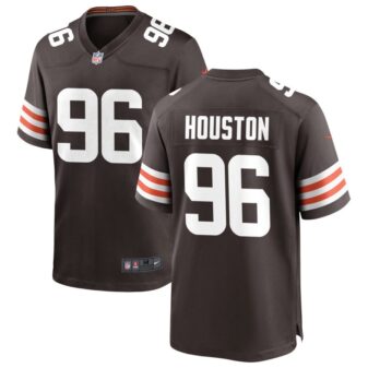 James Houston Men's Nike Cleveland Browns Brown Custom Game Jersey