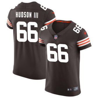 James Hudson III Men's Nike Brown Cleveland Browns Vapor Elite Custom Jersey