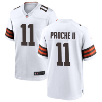 James Proche II Men's Nike White Cleveland Browns Custom Game Jersey