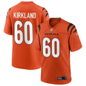 Jaxson Kirkland Men's Nike Orange Cincinnati Bengals Alternate Game Custom Jersey