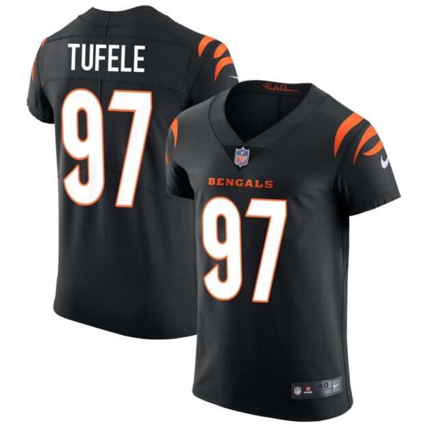 Jay Tufele Men's Nike Black Cincinnati Bengals Vapor Elite Custom Jersey