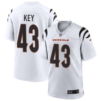 Jaylen Key Men's Nike White Cincinnati Bengals Game Custom Jersey