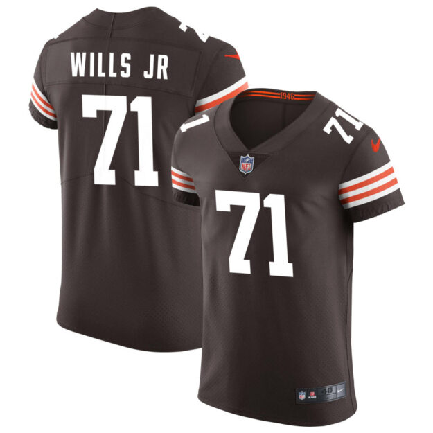 Jedrick Wills Jr Men's Nike Brown Cleveland Browns Vapor Elite Custom Jersey