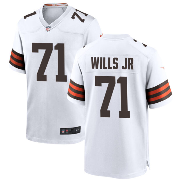 Jedrick Wills Jr Men's Nike White Cleveland Browns Custom Game Jersey