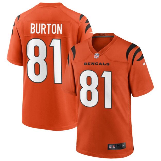 Jermaine Burton Men's Nike Orange Cincinnati Bengals Alternate Game Custom Jersey