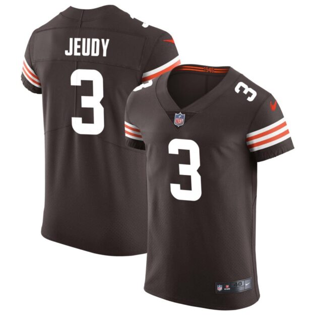 Jerry Jeudy Men's Nike Brown Cleveland Browns Vapor Elite Custom Jersey