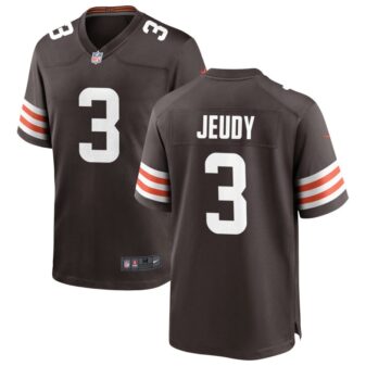 Jerry Jeudy Men's Nike Cleveland Browns Brown Custom Game Jersey