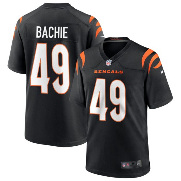 Joe Bachie Men's Nike Black Cincinnati Bengals Game Custom Jersey